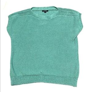Chaps short sleeve open knit sweater